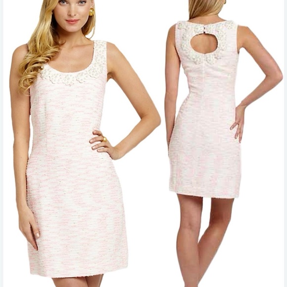 Lilly Pulitzer Dresses & Skirts - Lilly Pulitzer Nina Pink and Cream Backless Dress